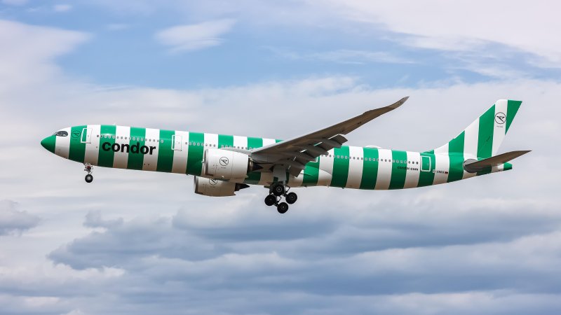 Condor Airbus A330-900 airplane at Frankfurt Airport. Photo: Markus Mainka / Shutterstock