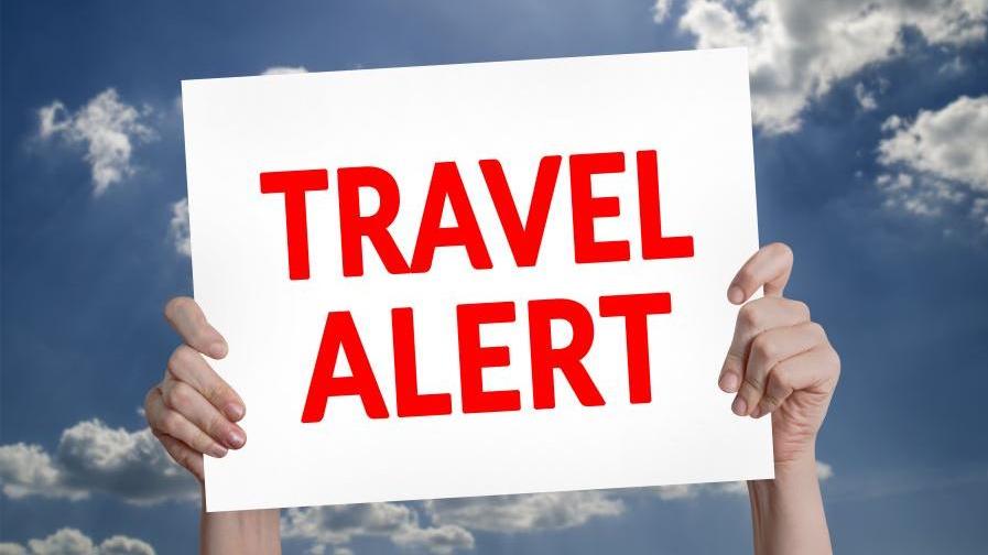 Travel warning. Photo: Shutterstock