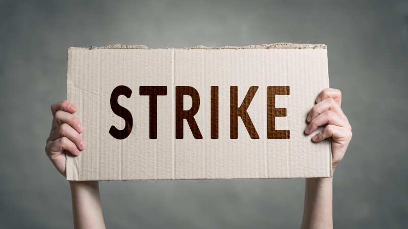 National strike in Belgium. Photo: Shutterstock