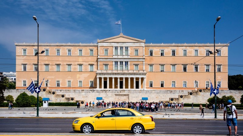 Taxi drivers strike in Greece. Photo: Shutterstock
