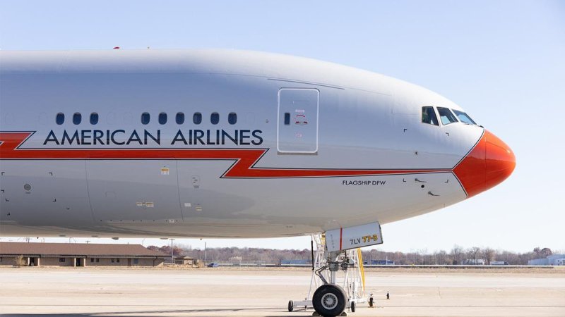 An American Airlines plane with a special and historic design for the centennial celebrations. Photo: American Airlines