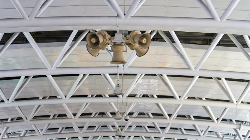 Airport loudspeaker. Photo: Shutterstock