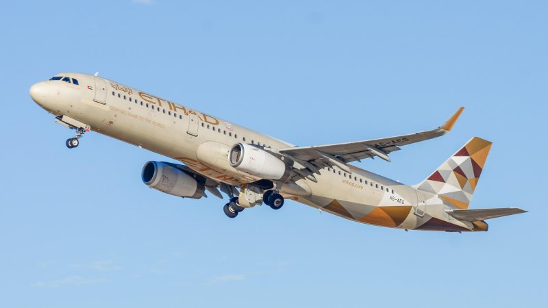 ETIHAD A321NEO aircraft at Ben Gurion Airport. Photo: Achia Balmes