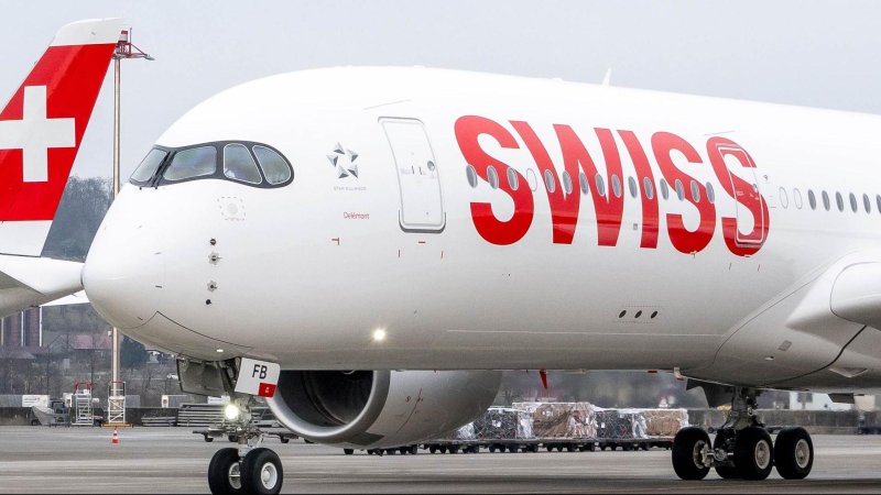 SWISS' new Airbus A350‑900. Photo: SWISS