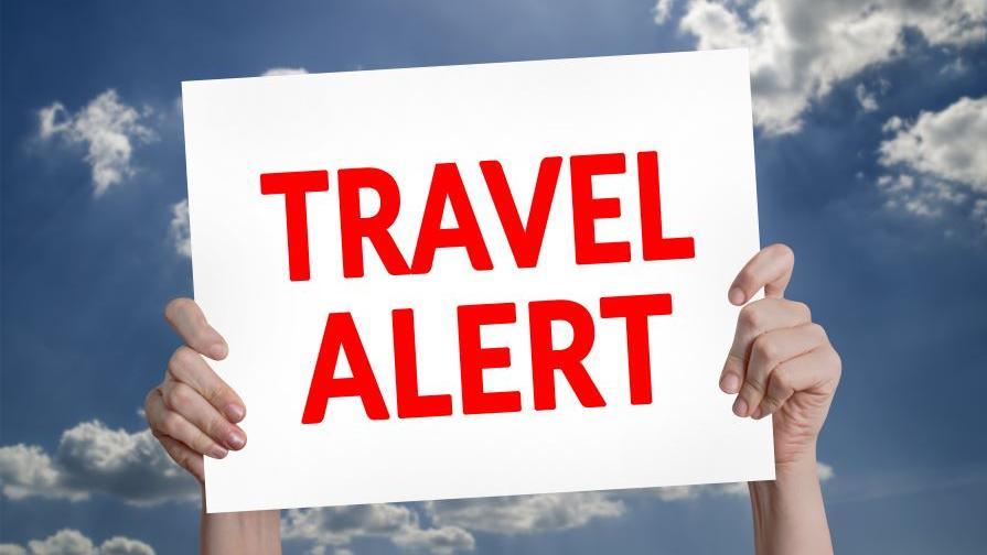 Travel warning. Photo: Shutterstock