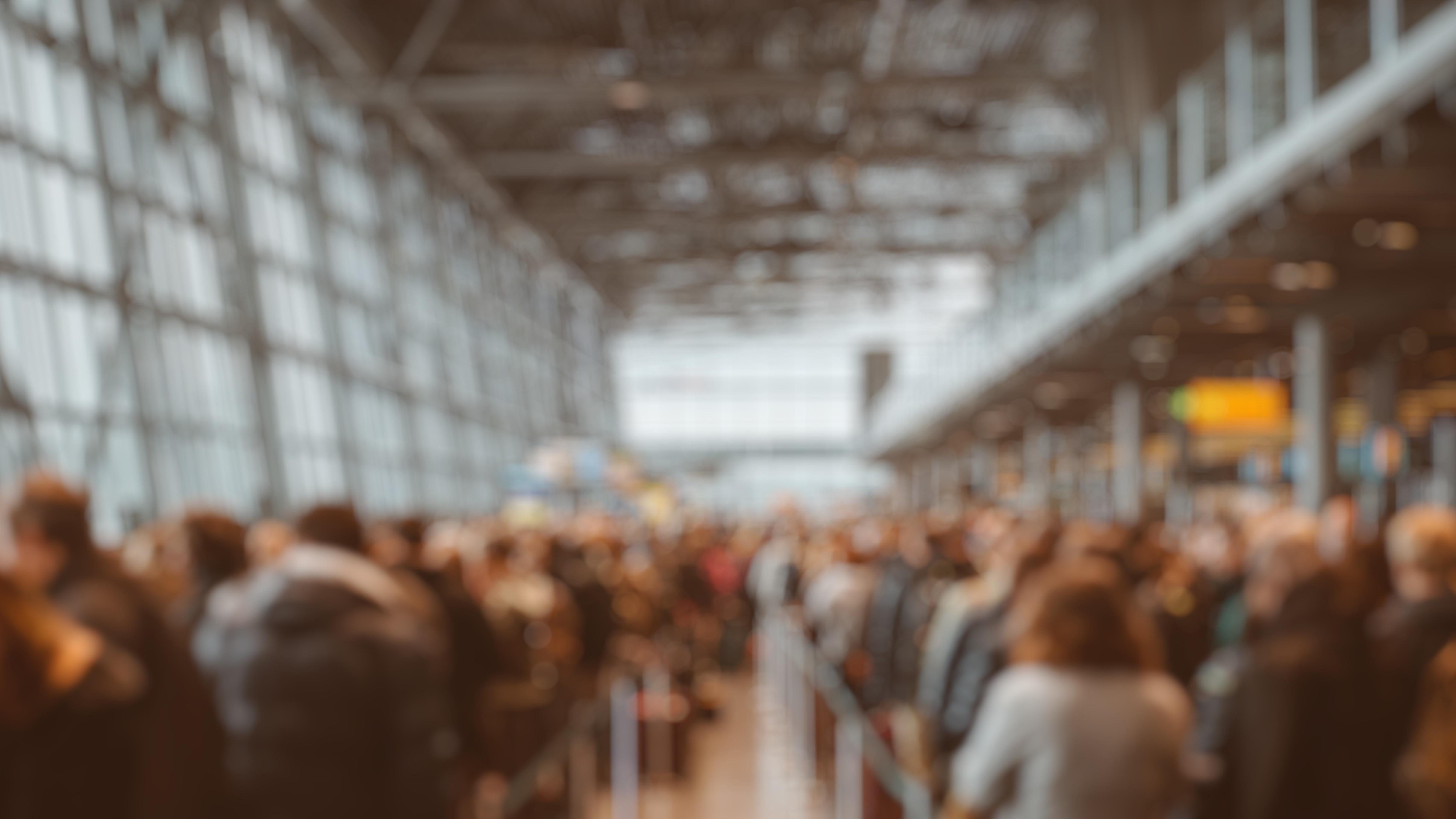 Long queues at Brussels Airport. Photo: Shutterstock