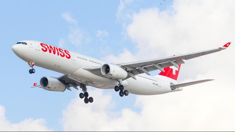 SWISS A330 landing at Ben Gurion Airport. Photo: omer.aviation