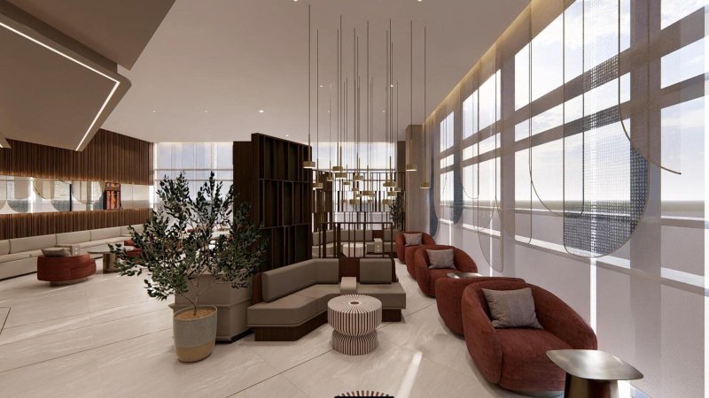 The new luxurious business lounge at Ben Gurion Airport for American Express Platinum cardholders. Image: Press