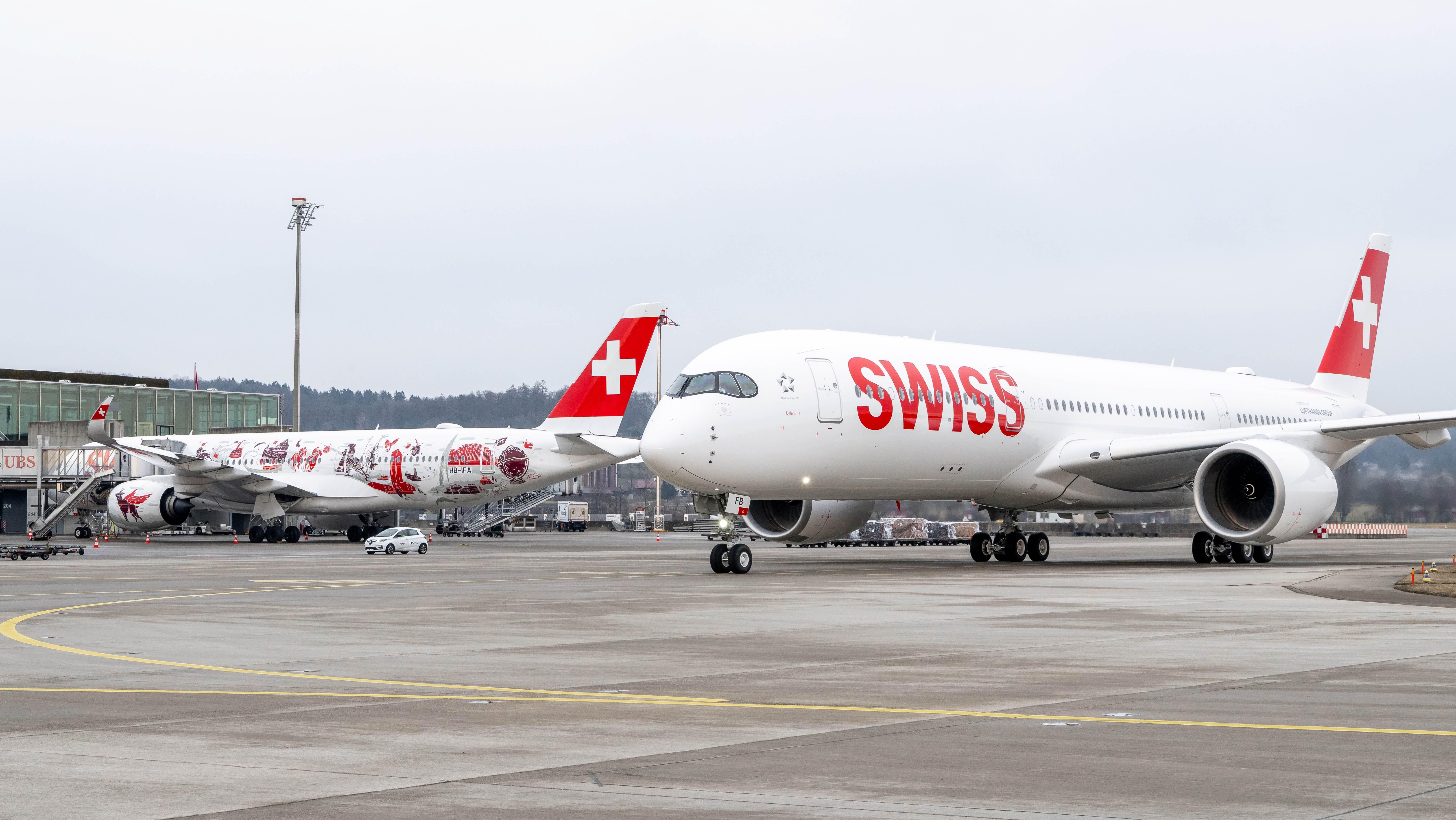 SWISS' new Airbus A350‑900. Photo: SWISS