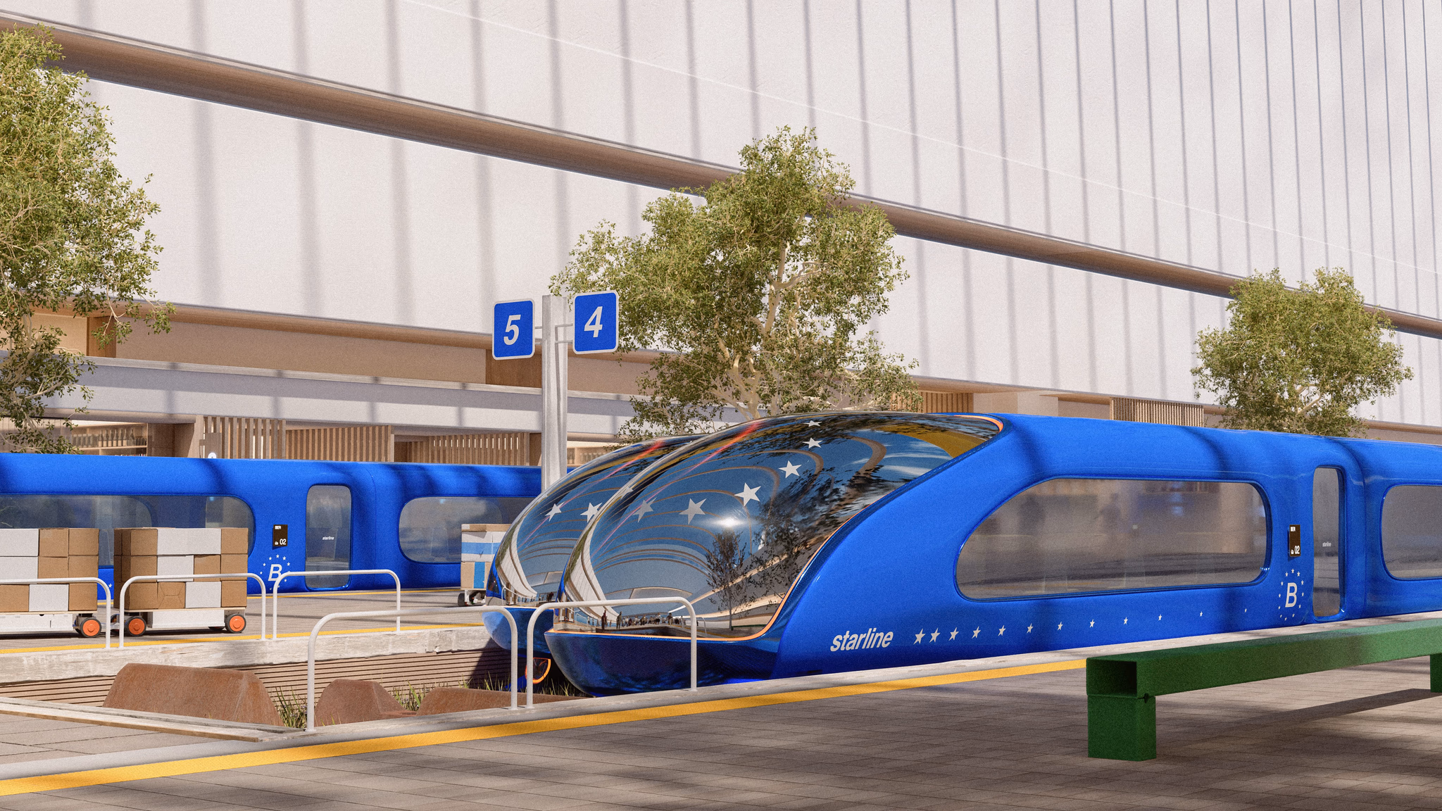 Starline, a new high-speed rail system project in Europe. Photo: 21st Europe