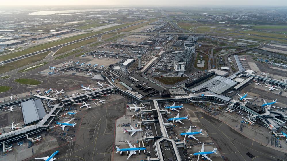 Schiphol Airport, Amsterdam. Photo: Aerovista Luchtfotografie / Shutterstock