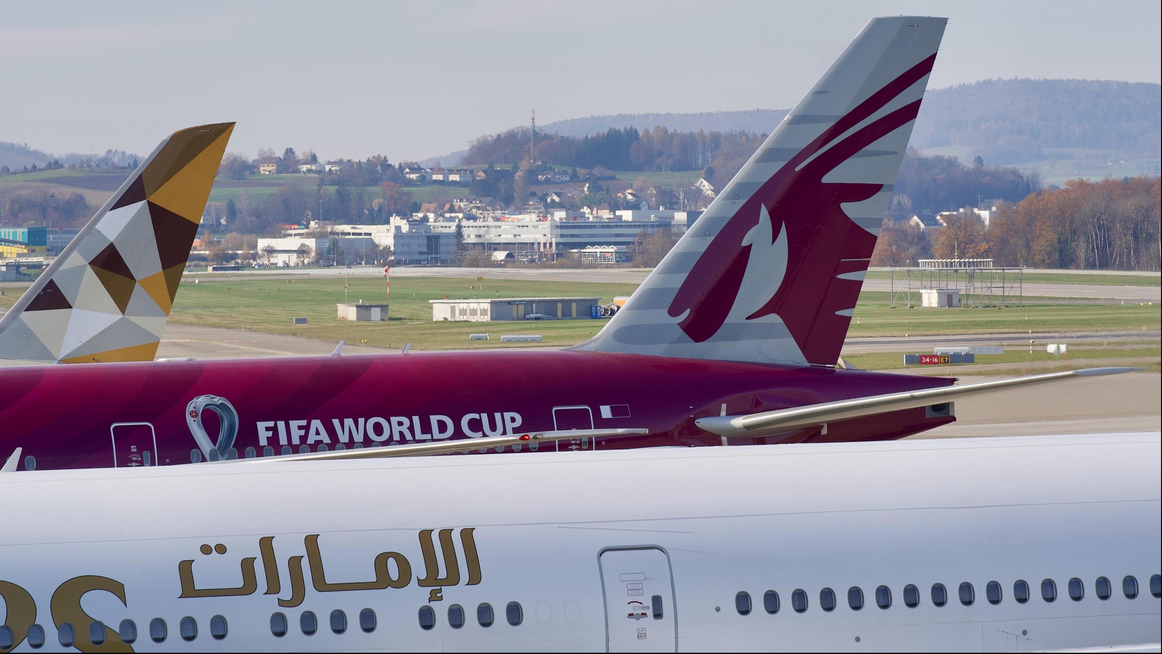 Middle Eastern airline planes. Photo: SHUTTERSTOCK