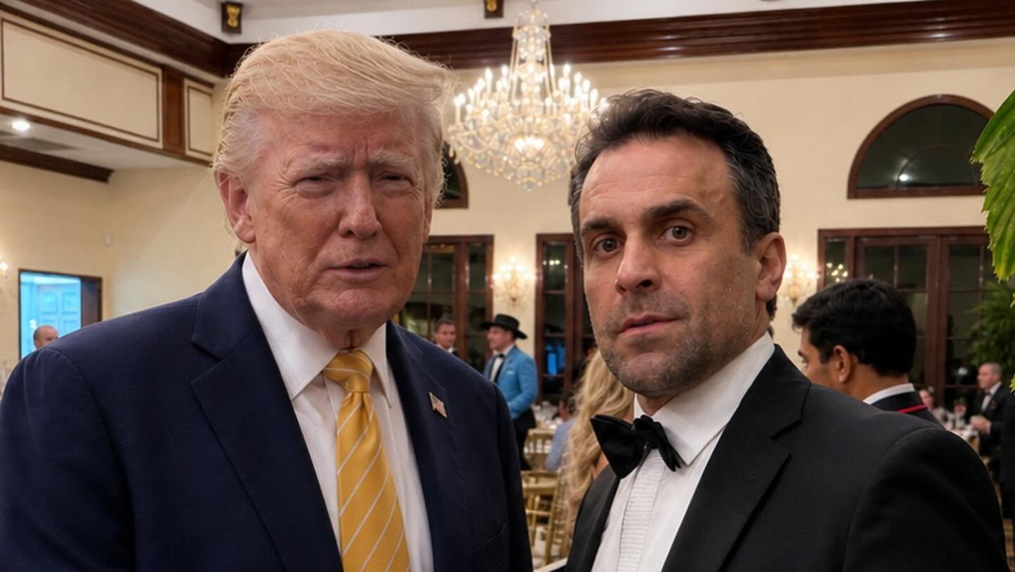 Fakhravar with US President Donald Trump. Photo: Facebook - Amir Abbas Fakhravar﻿