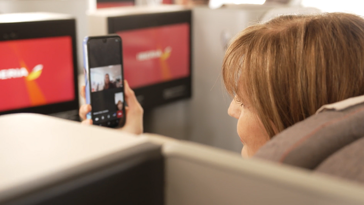Internet on Iberia flights. Photo: Iberia