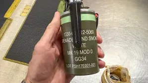 Live smoke grenade: Photo: TSA