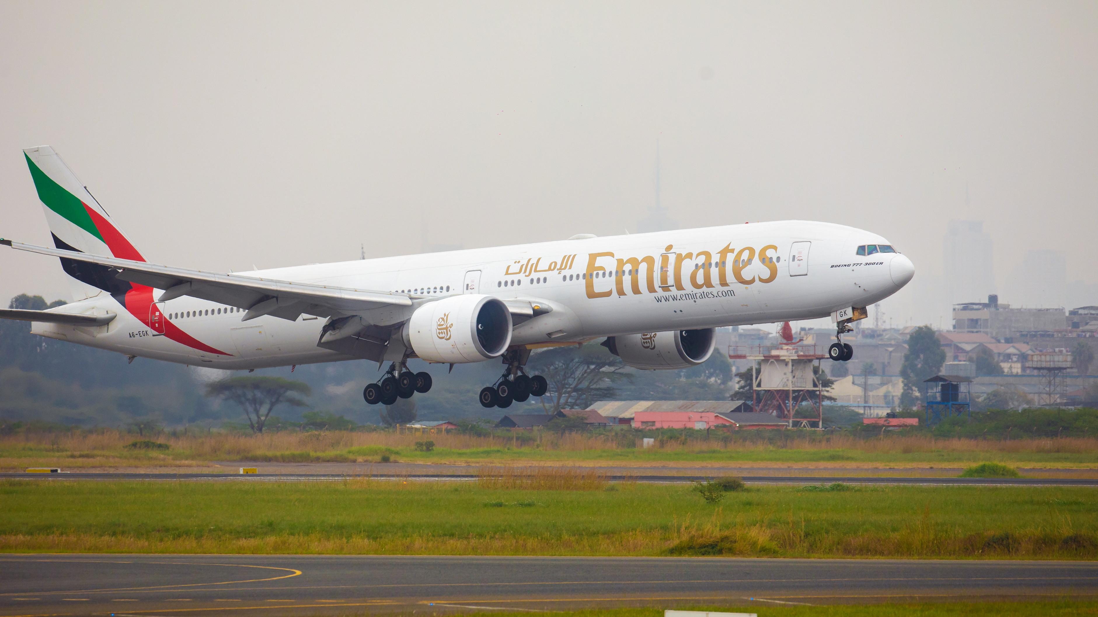 EK717 has arrived at Jomo Kenyatta International Airport for the first time. Photo: Emirates