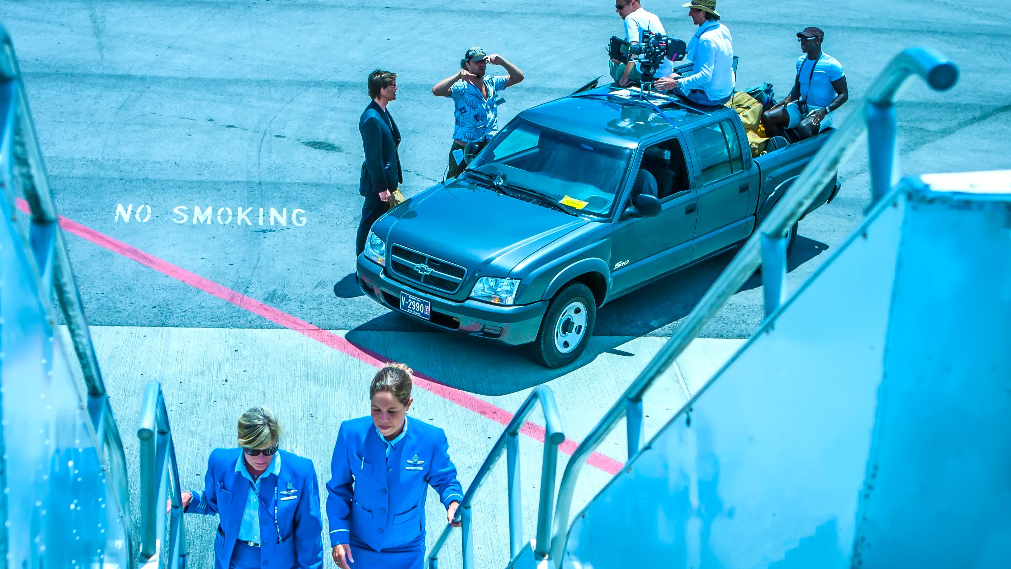 Filming crew at airport. Photo: FOTOGRIN / Shutterstock.com