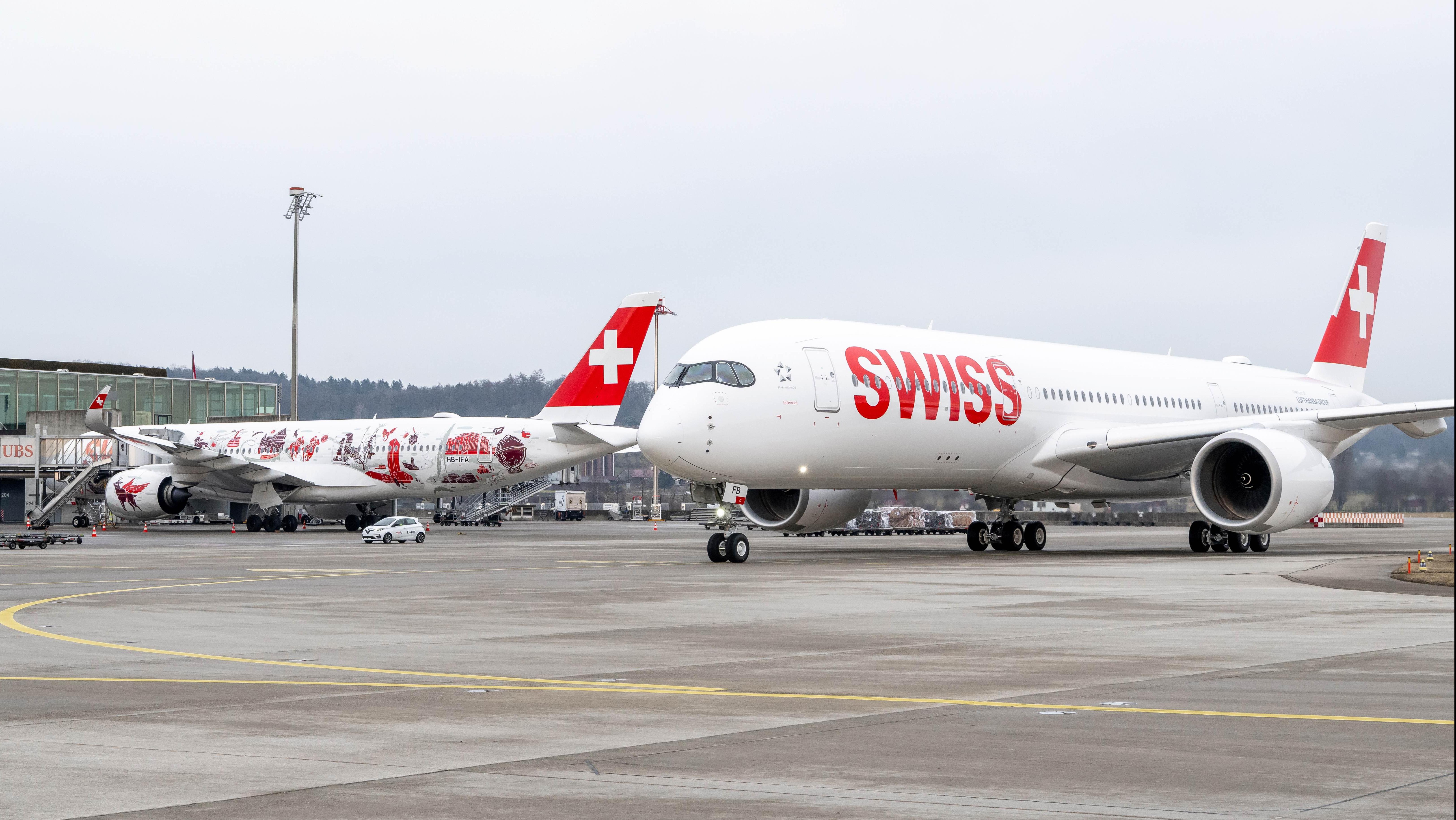 SWISS' new Airbus A350‑900. Photo: SWISS