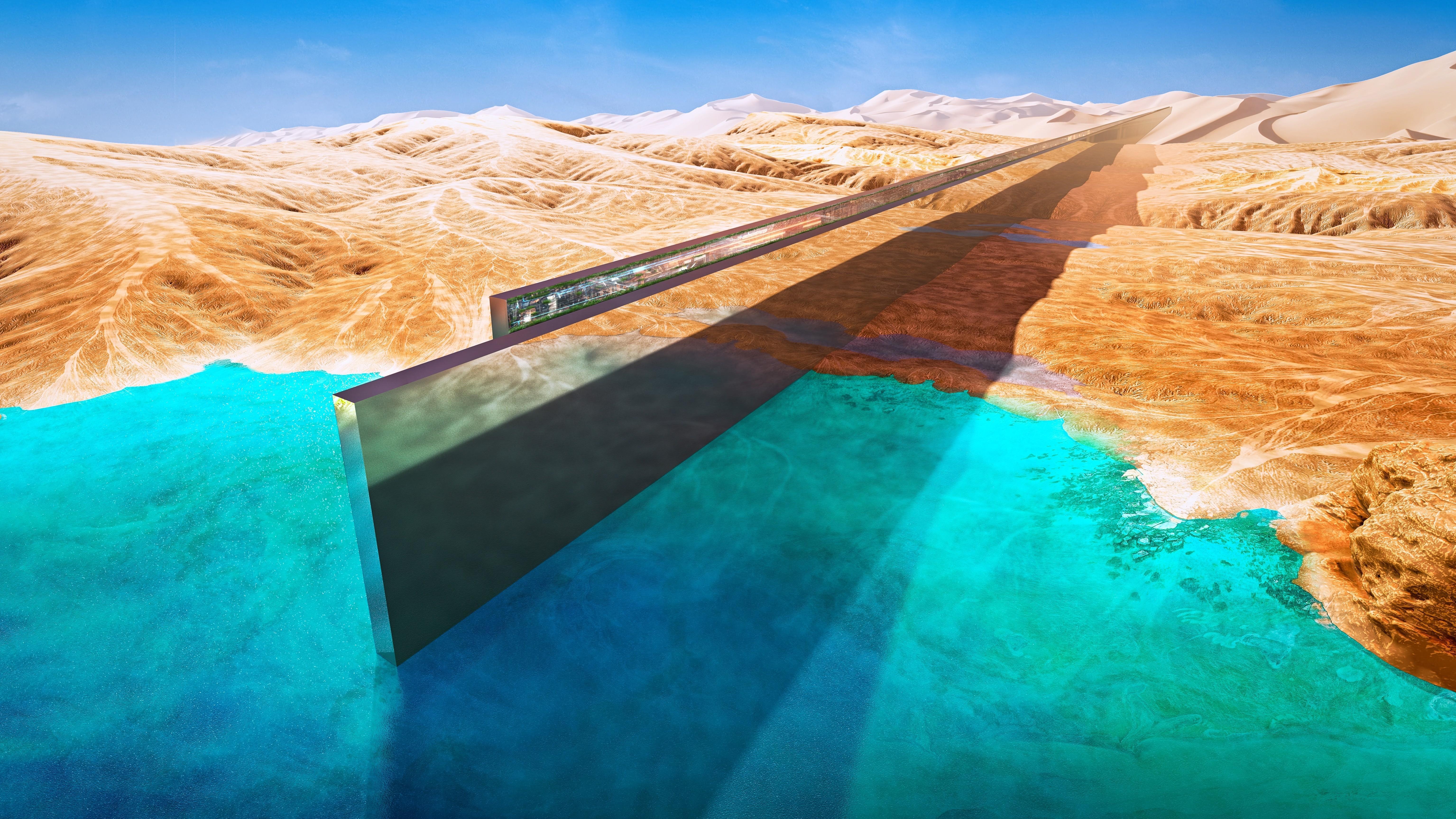 THE LINE project in Neom city. Photo: Neom