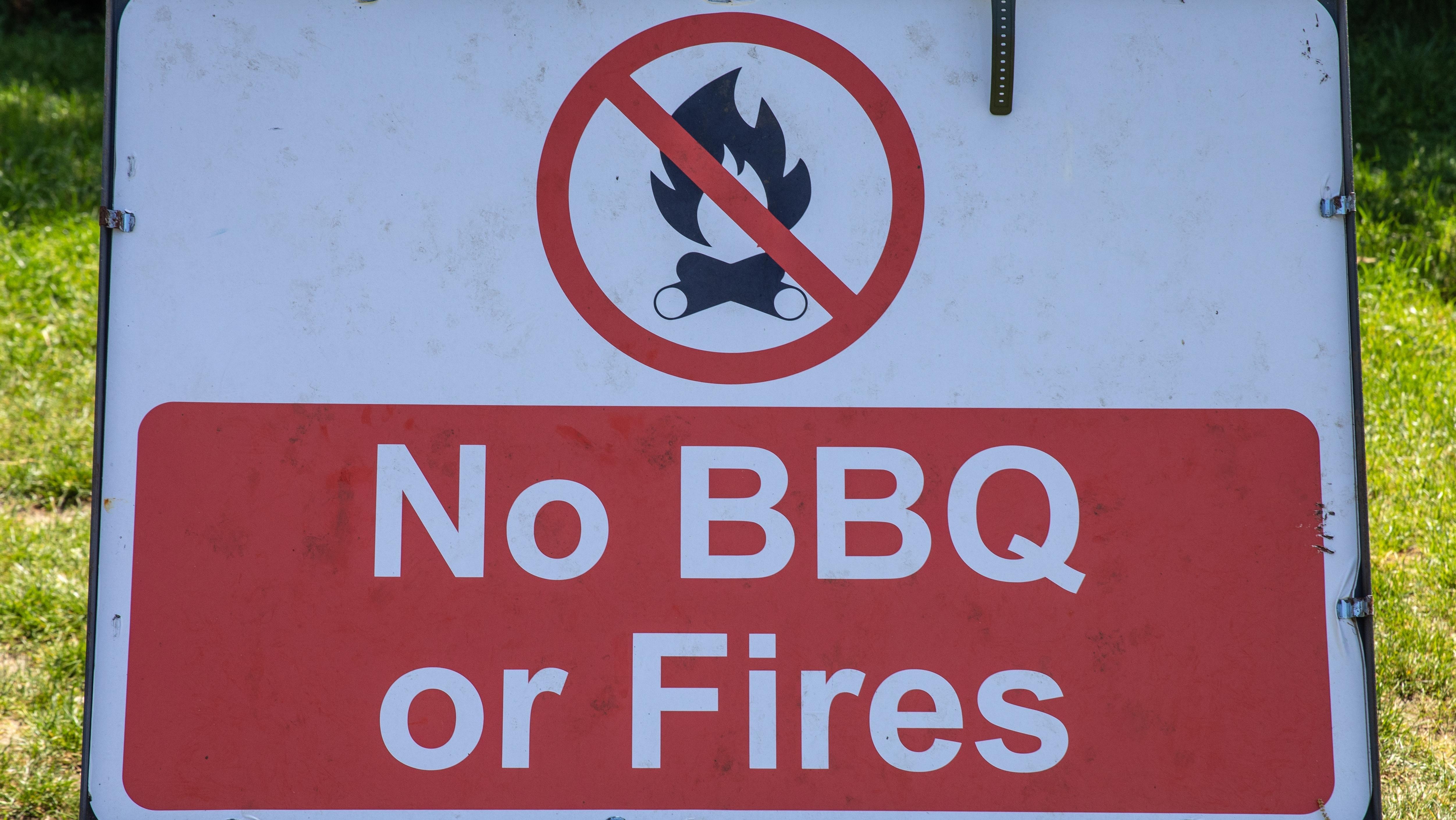 No BBQ orr fire sign in London. Photo: Shutterstock