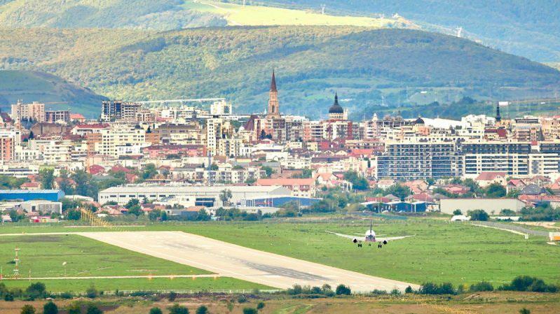 Cluj Airport and Ccty view. Photo: Shutterstock