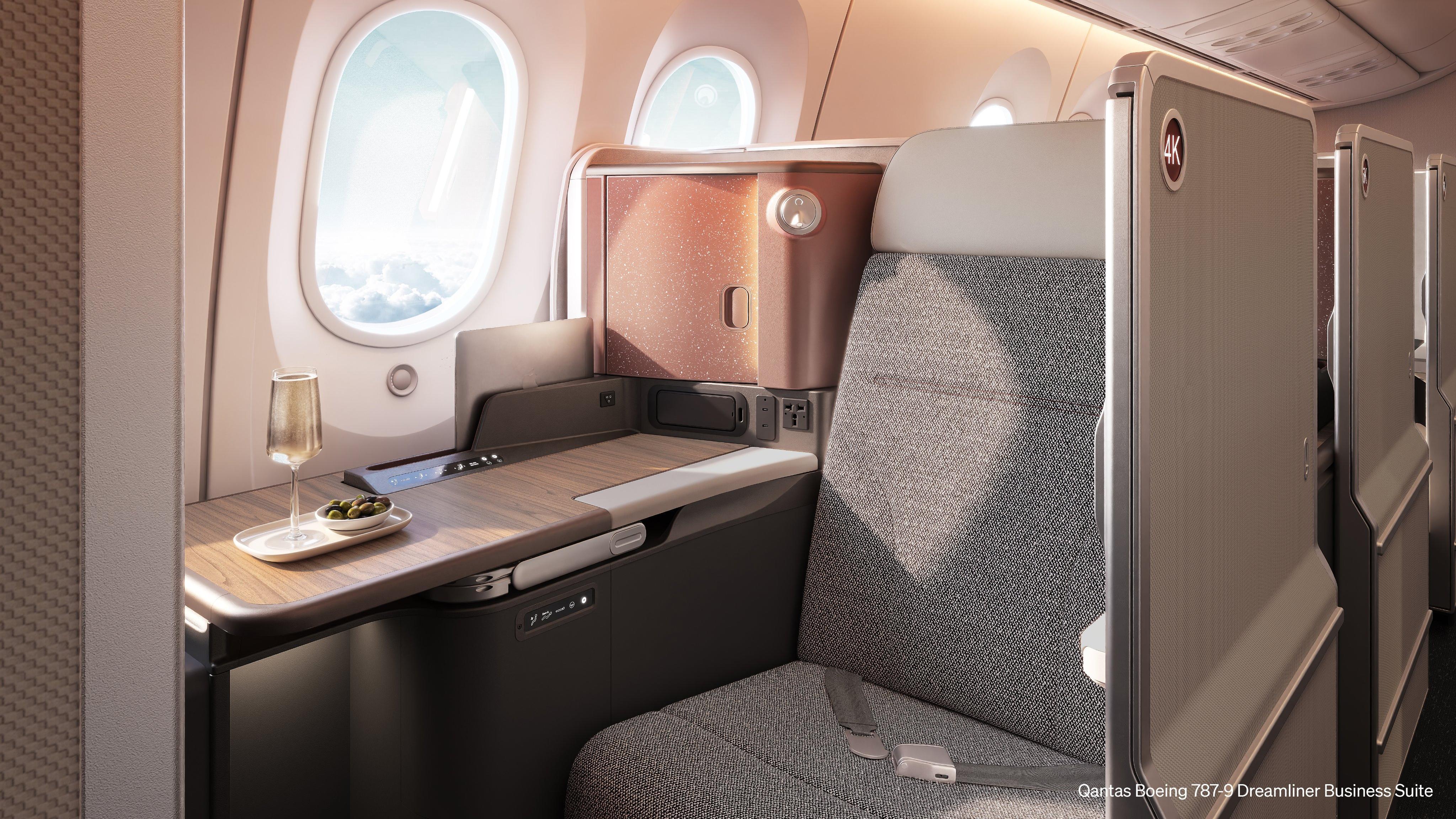 The new business class suites for the Boeing 787-9 Dreamliner. Photo: Qantas