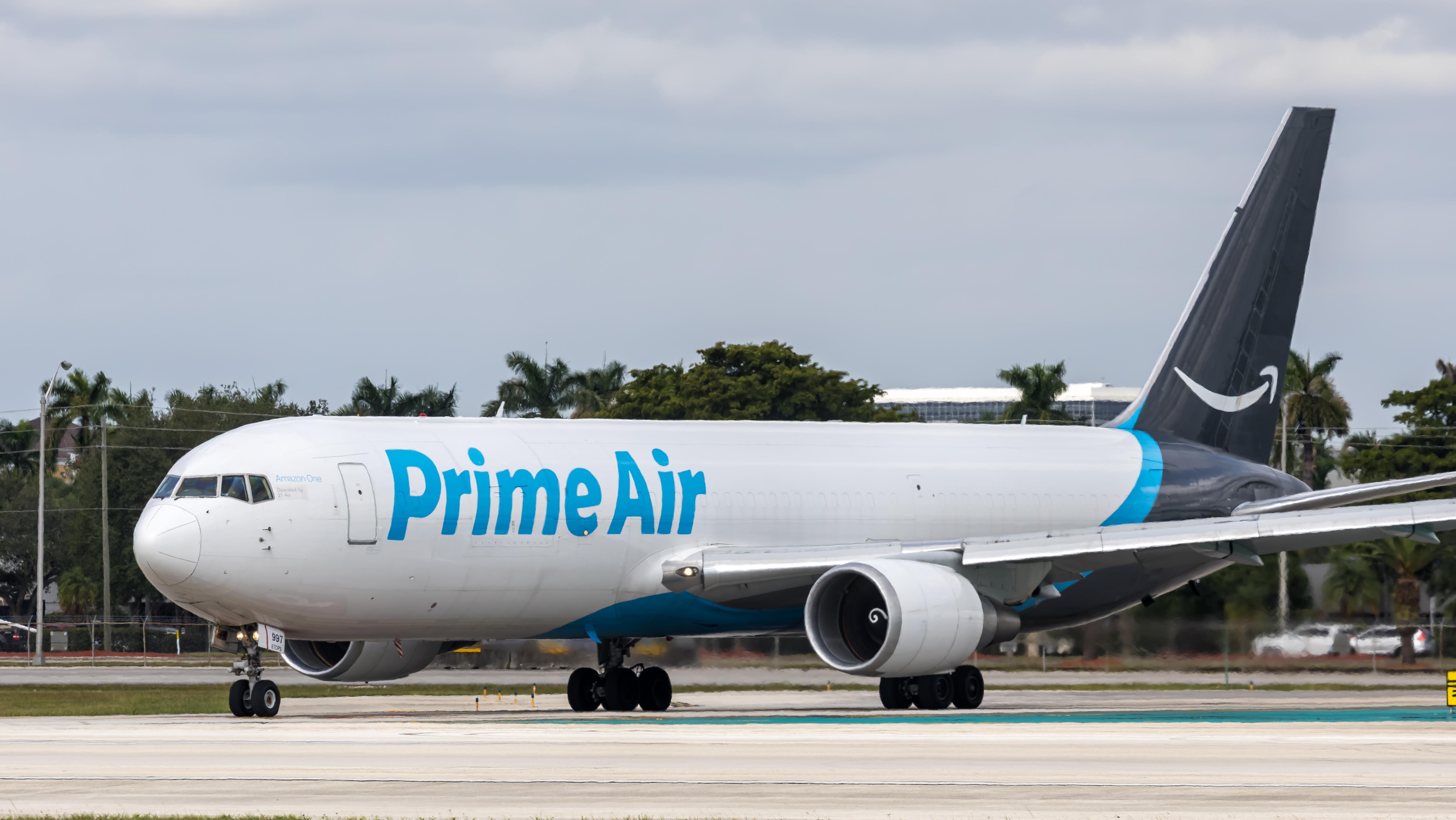 Amazon Prime Air at Miami Airport. Photo:  Markus Mainka / Shutterstock.com