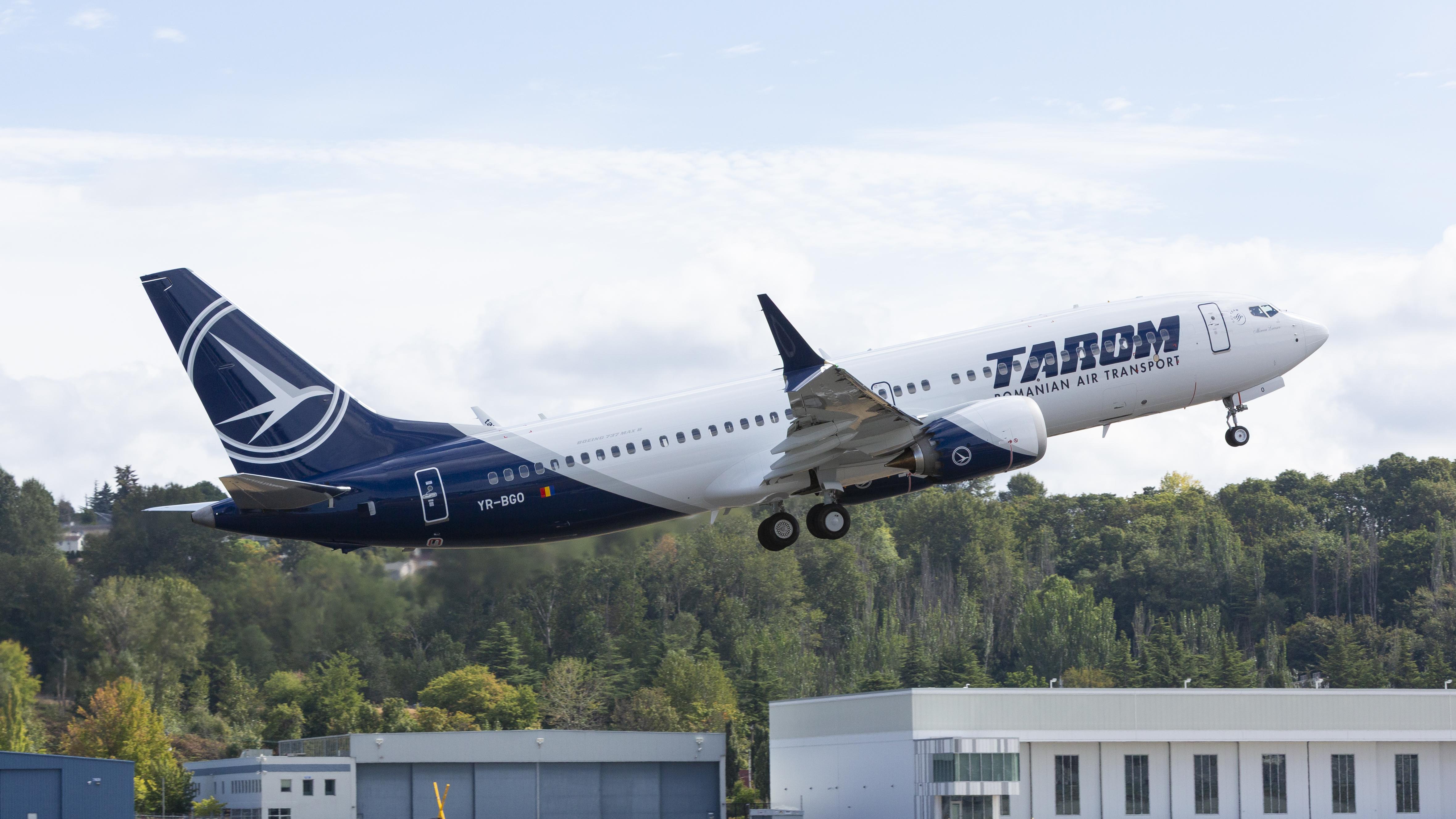 TAROM's first Boeing 737-8 MAX. Photo: Boeing 