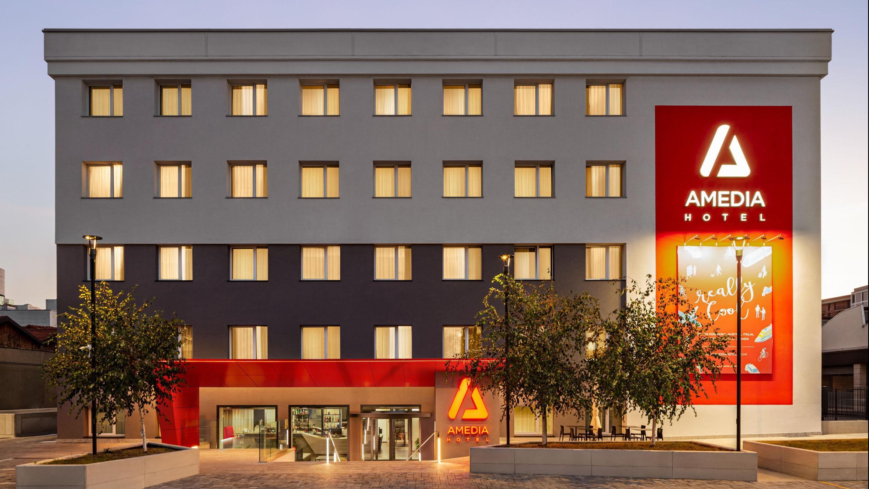 Facade of the Amedia Milan Hotel. Photo: Courtesy of the hotel