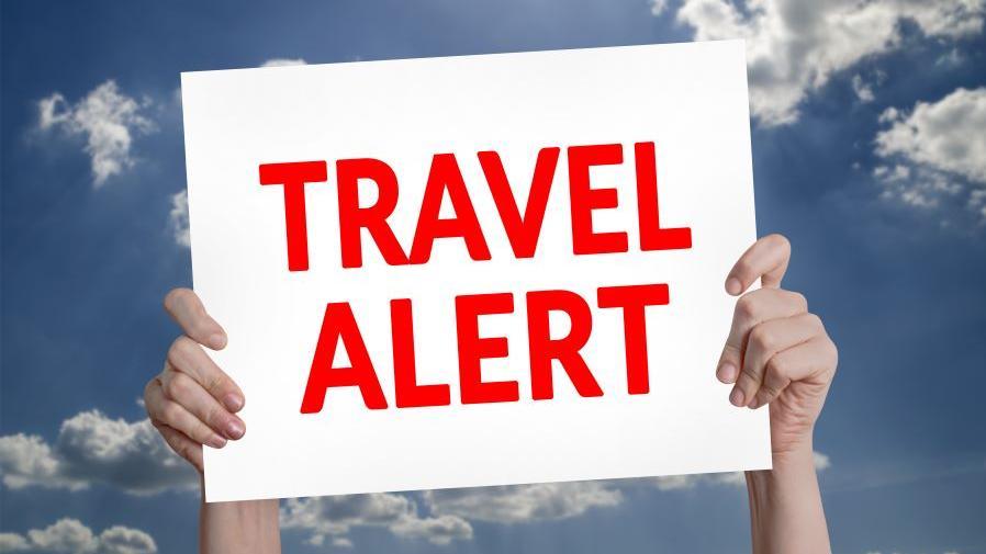 Travel warning. Photo: Shutterstock