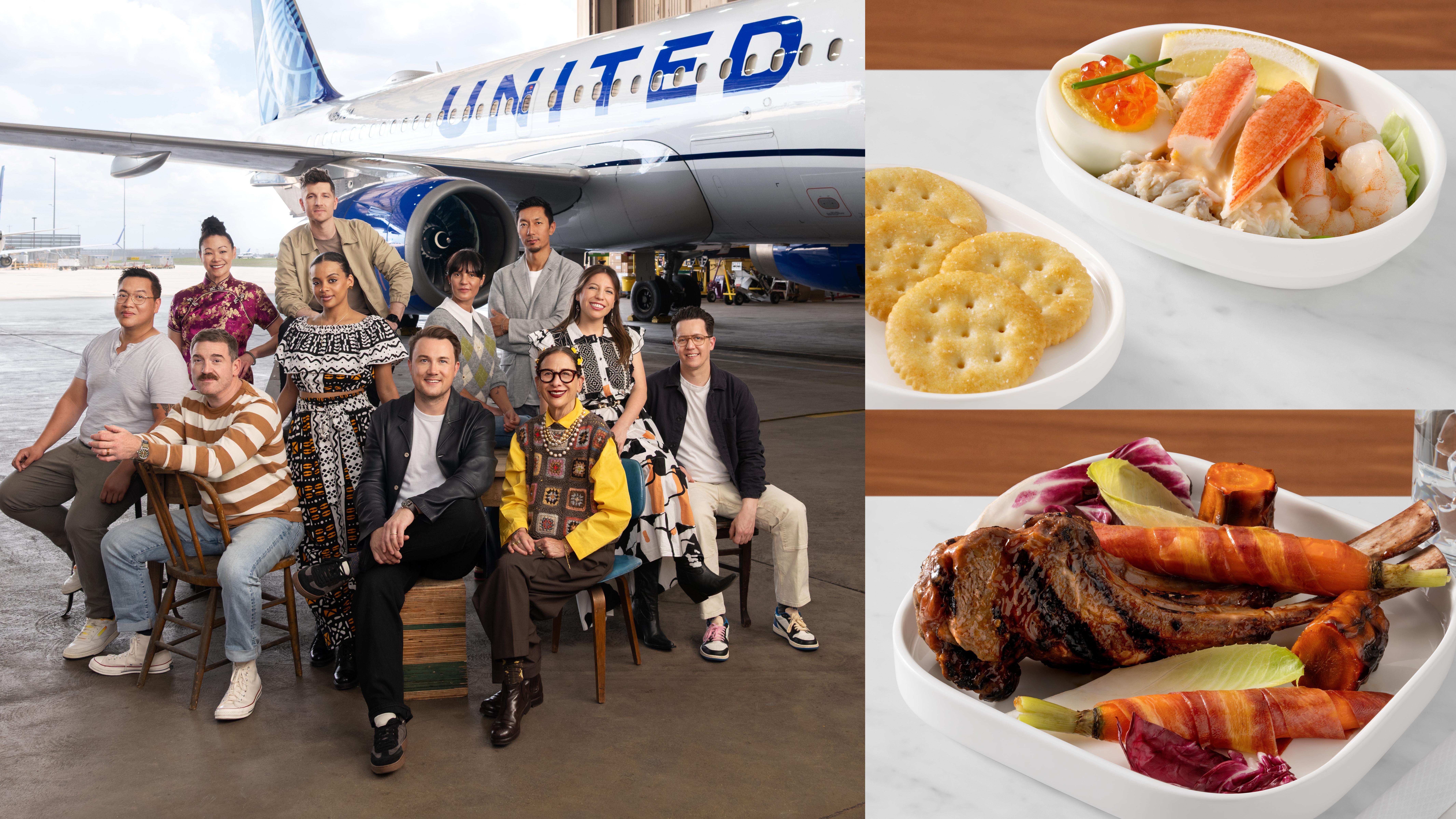 United is serving up a new business class: 30 courses from world-class chefs. Photo: United