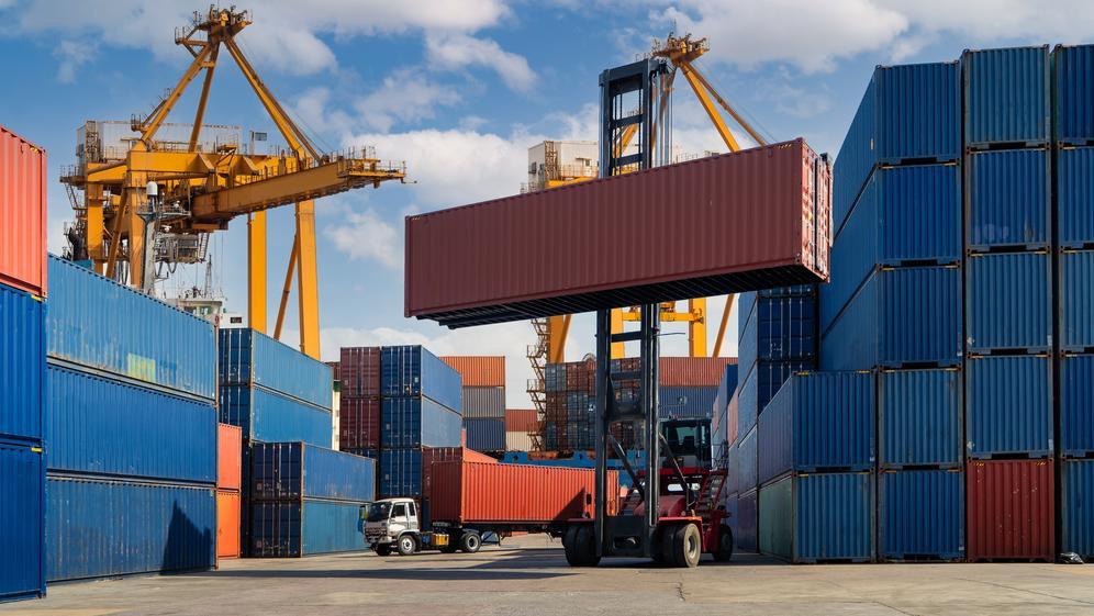 Containers at a land port. Photo: Shutterstock