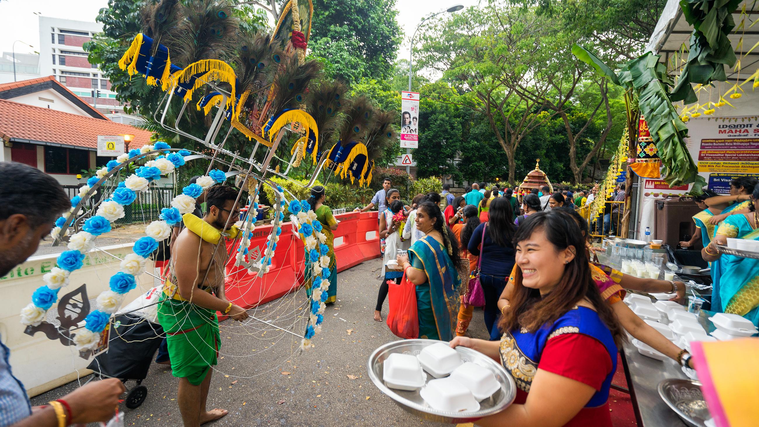 Preparations for Walk on Fire Festival, Singapore. Photo: Shutterstock 