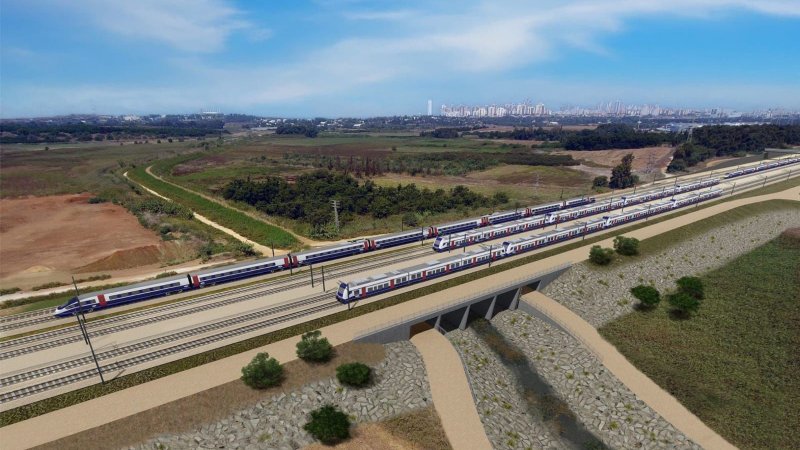 רכבת ישראל - גשר נחל פולג. צילום: רכבת ישראל