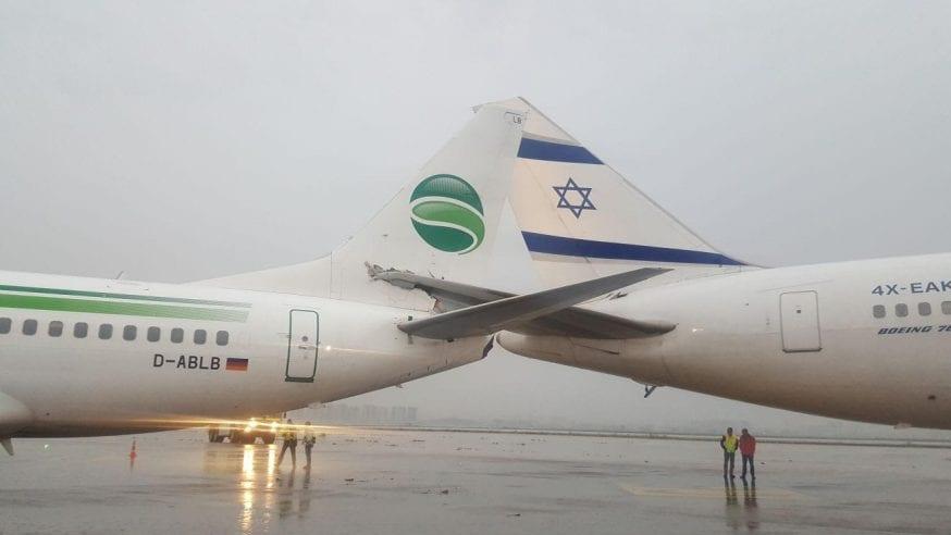 ההתנגשות בין המטוסים ב-2018. צילום: רש״ת