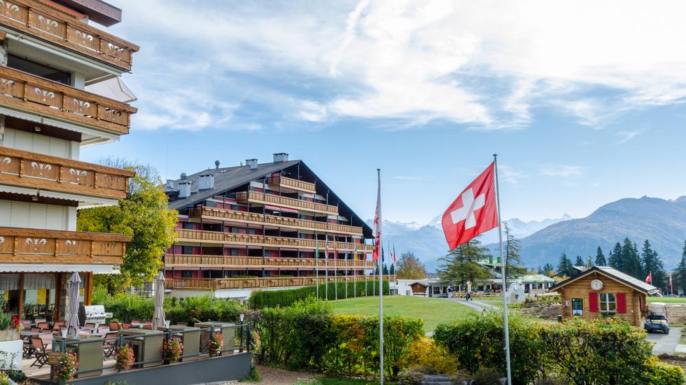 עיירת הסקי Crans-Montana בשווייץ. צילום: shutterstock