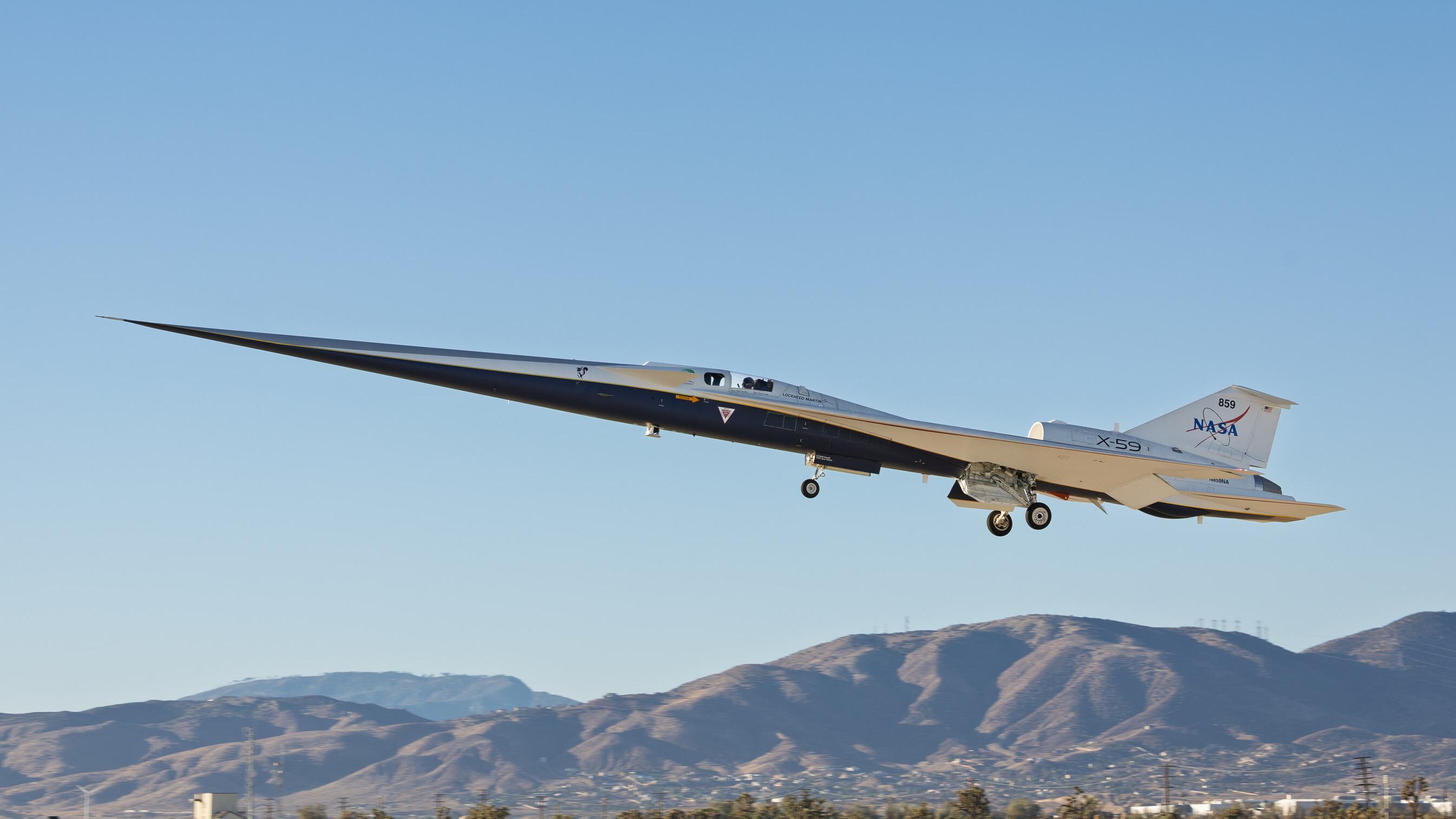 מטוס הניסוי X-59. צילום: לוקהיד מרטין