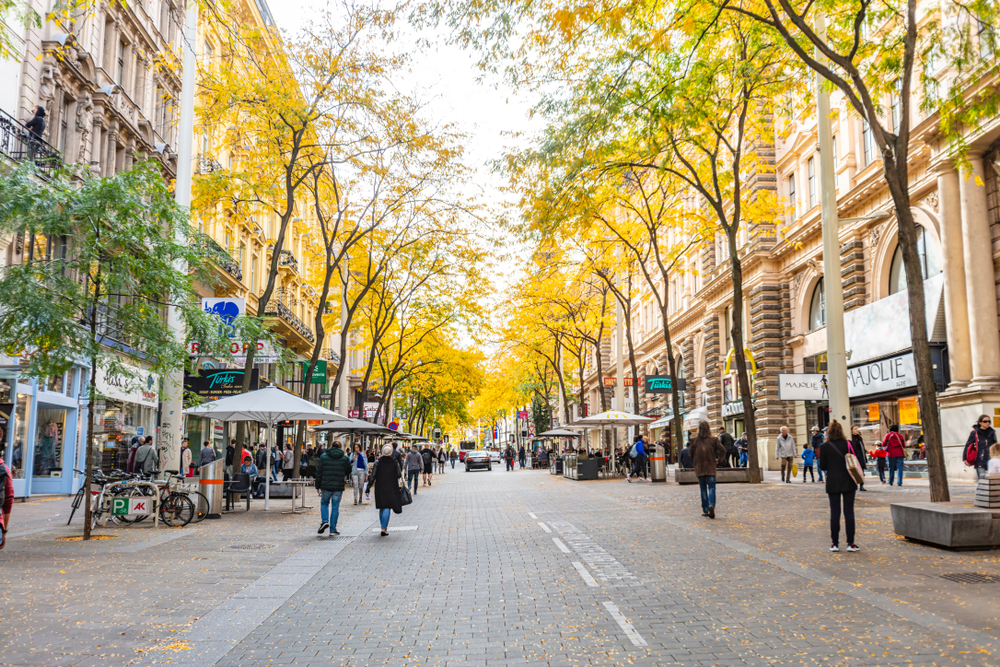 Mariahilfer Street in Vienna. Photo: BABAROGA / Shutterstock