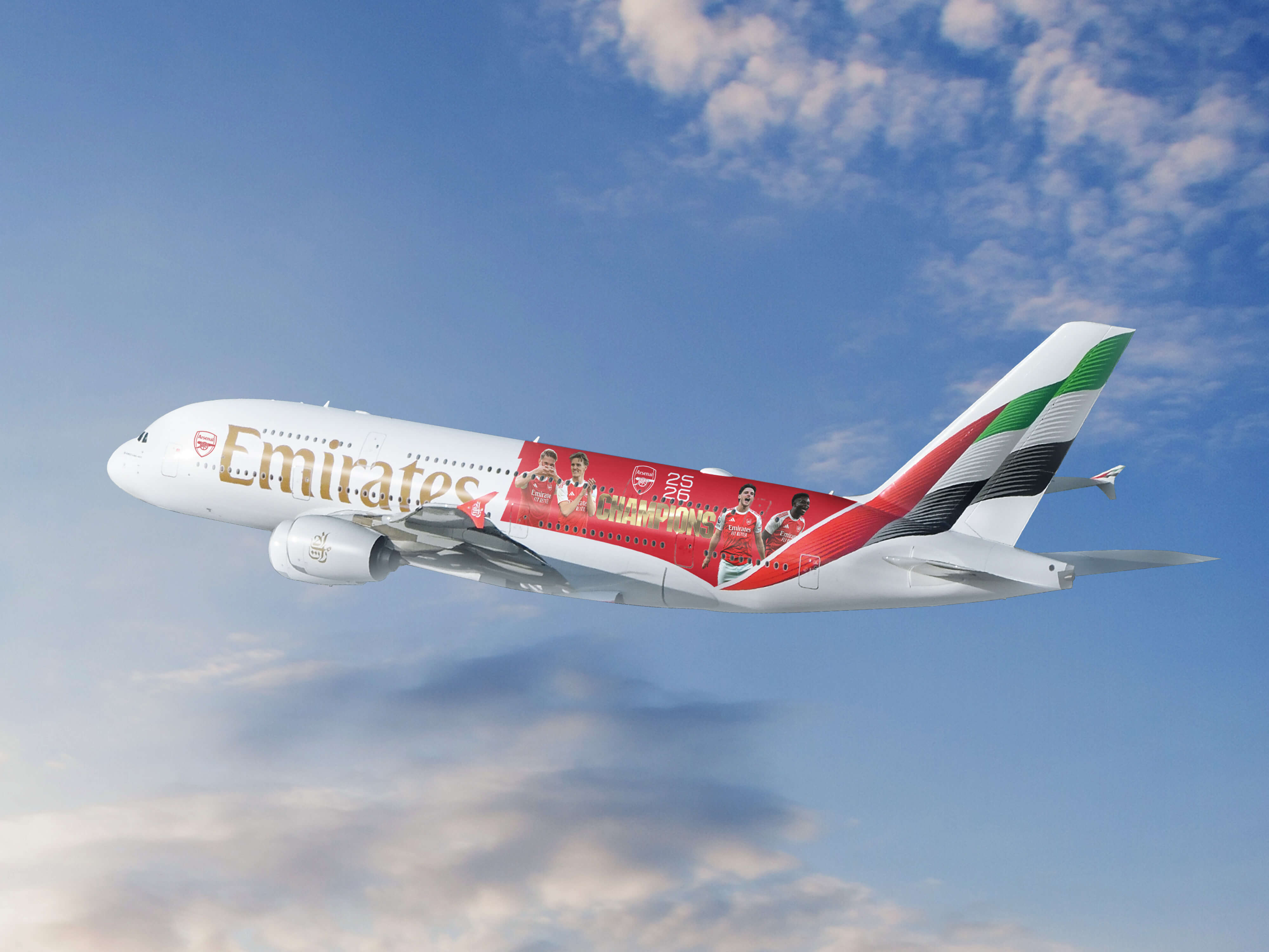 המטוס החדש של ארסנל. צילום: Emirates