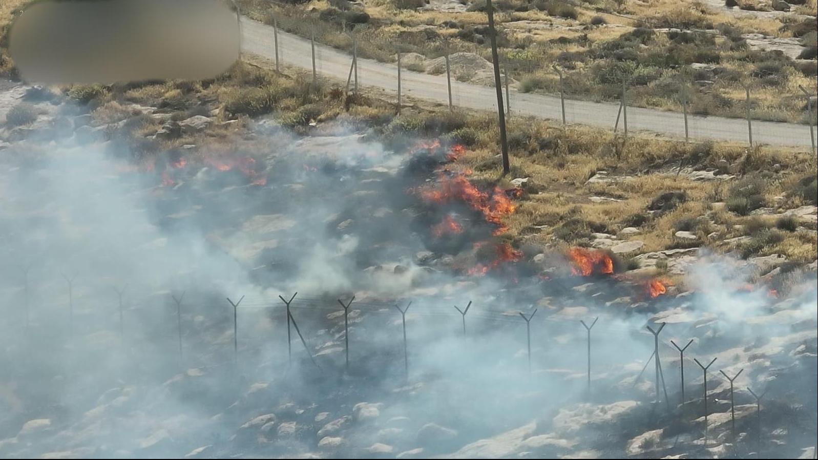 שריפה בין מעלה מכמש לנווה ארז