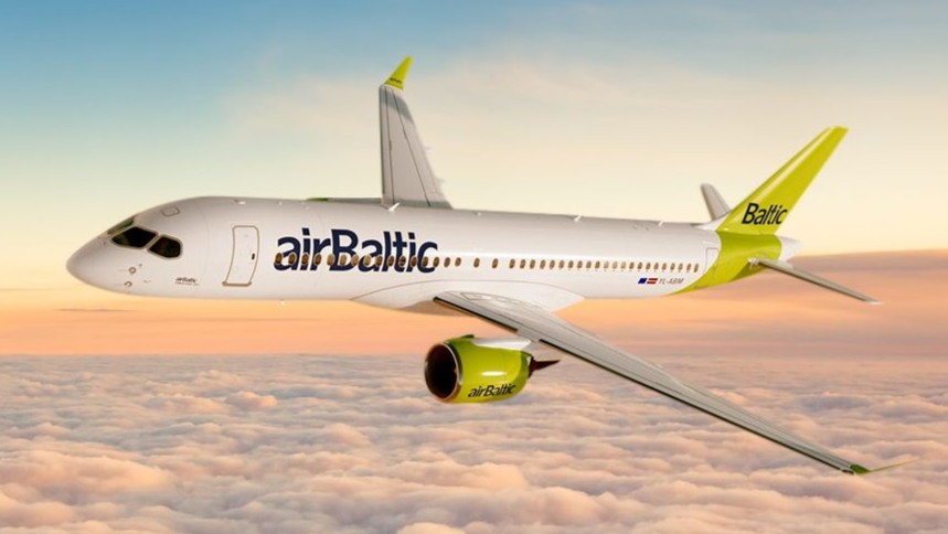 מטוס AirBaltic. צילום: airBaltic