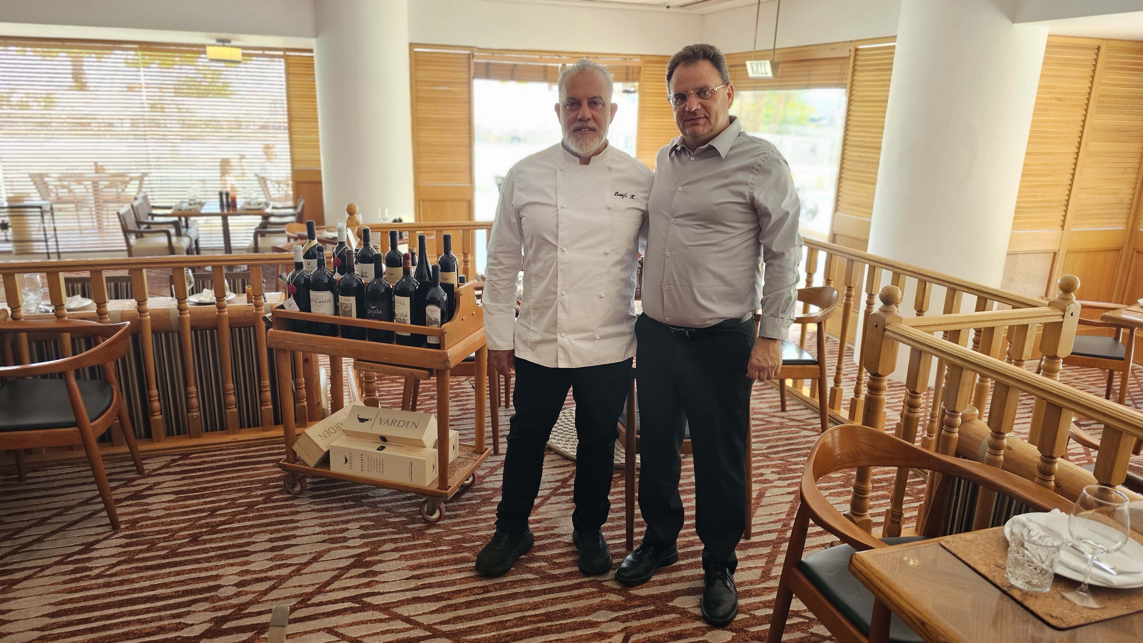 Avi Ross, general manager of the Royal Beach Hotel, and chef Lotfi Kabat. Photo: Ira Makiyenko