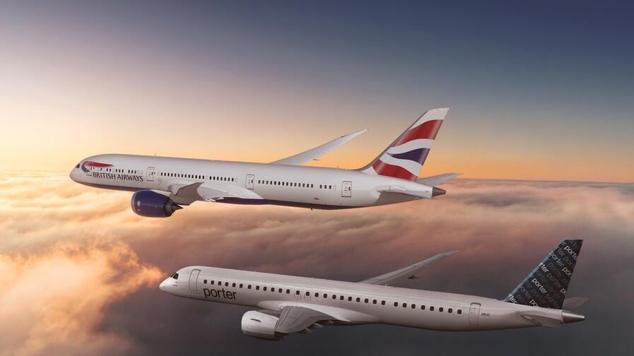הסכם קוד-שייר חדש של British Airways עם Porter Airlines