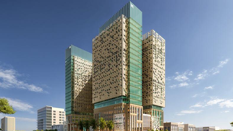 אחד מהפרויקטים של Marriott הצפויים לקום בסעודיה. צילום הדמיה: Marriott 
