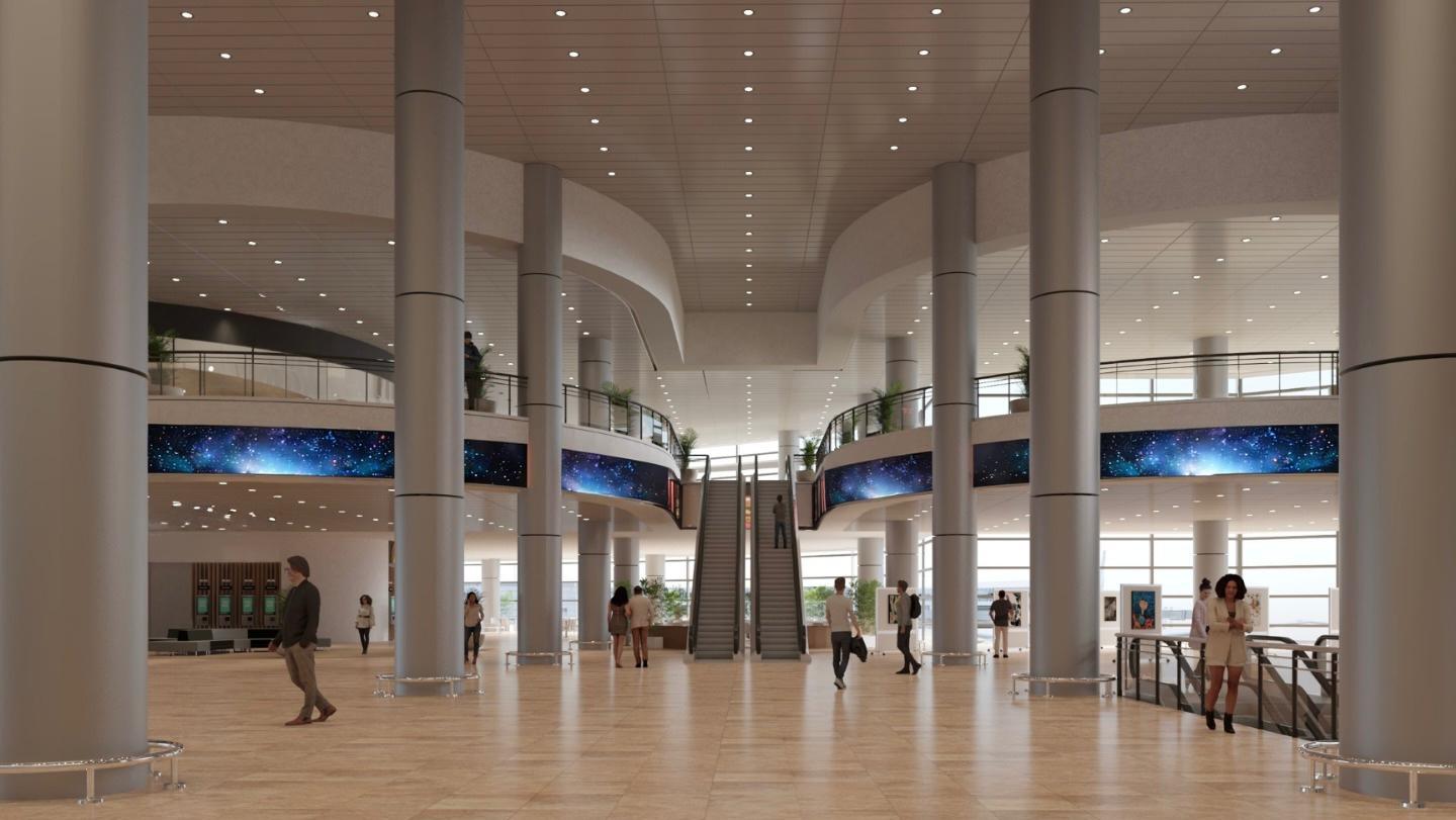 הטרמינל החדש בנמל התעופה בן גוריון (צילום הדמיה: רשות שדות התעופה)