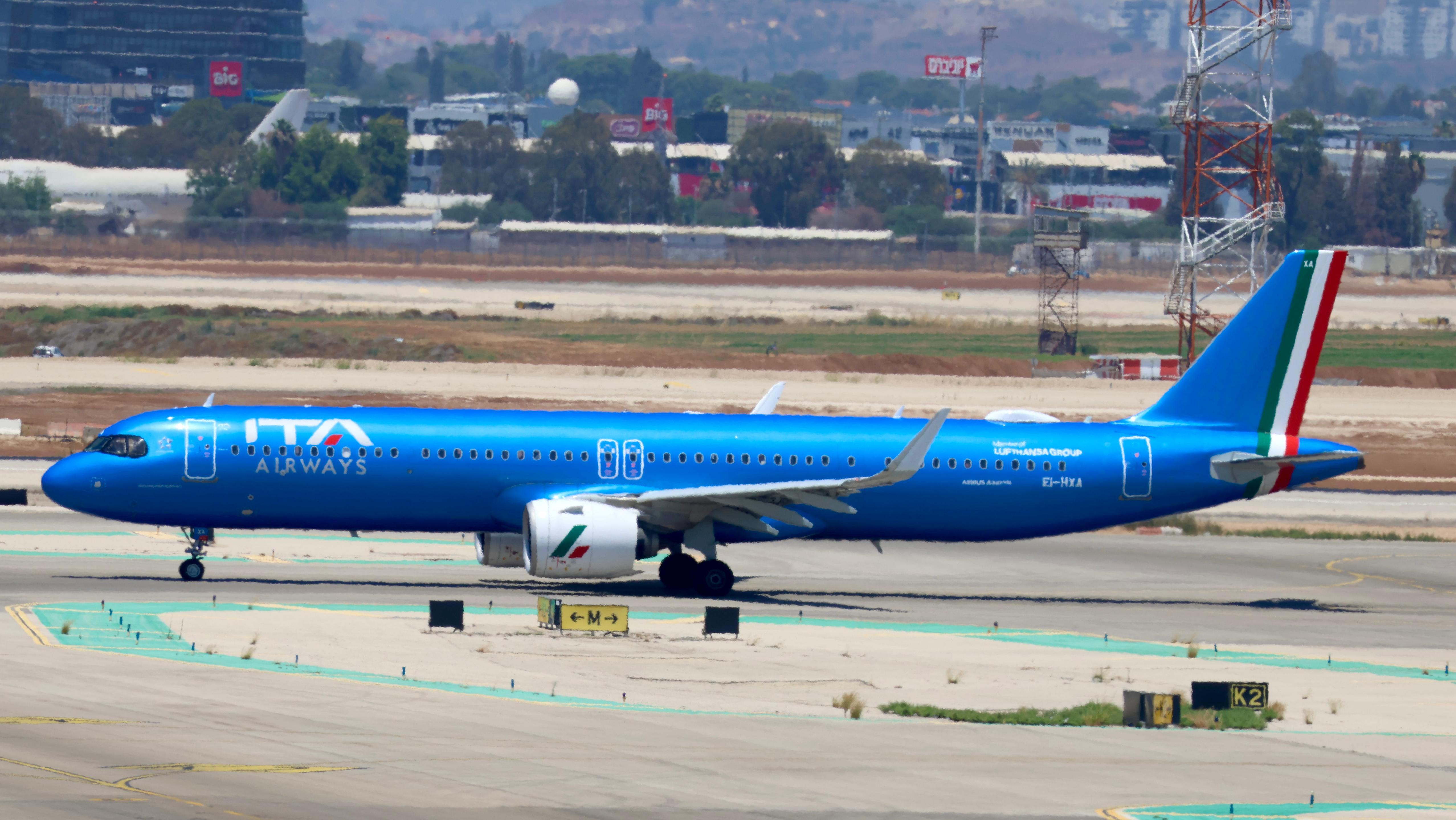 ITA Airways חזרה להפעיל היום את הקו בין רומא לתל אביב
