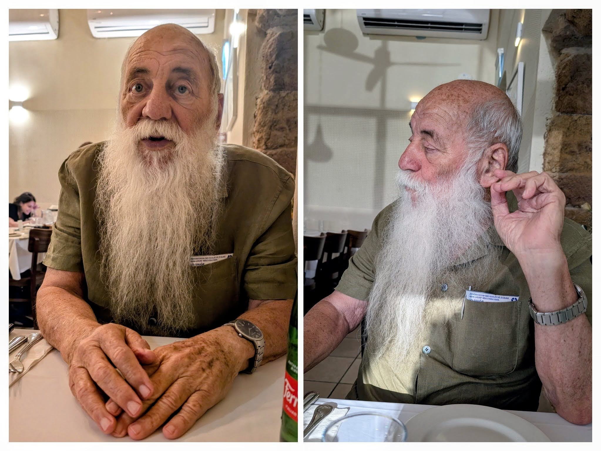 האיש הזקן והעקרונו אורי ירמיאס. צילום אוסנת גואטה