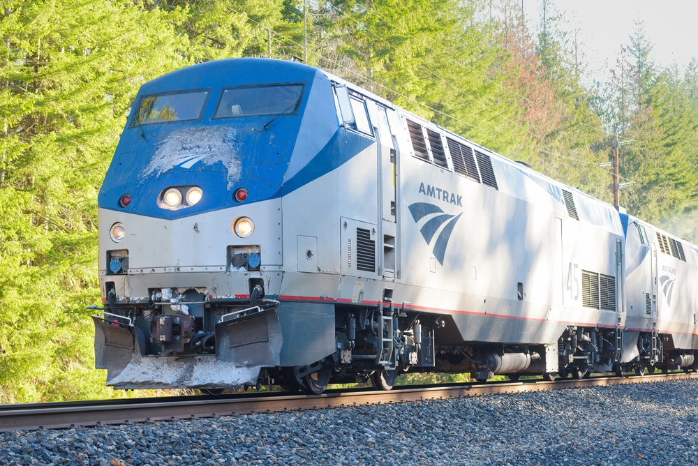 צילום ארכיון של רכבת Amtrak בארצות הברית. צילום: Ian Dewar Photography / Shutterstock