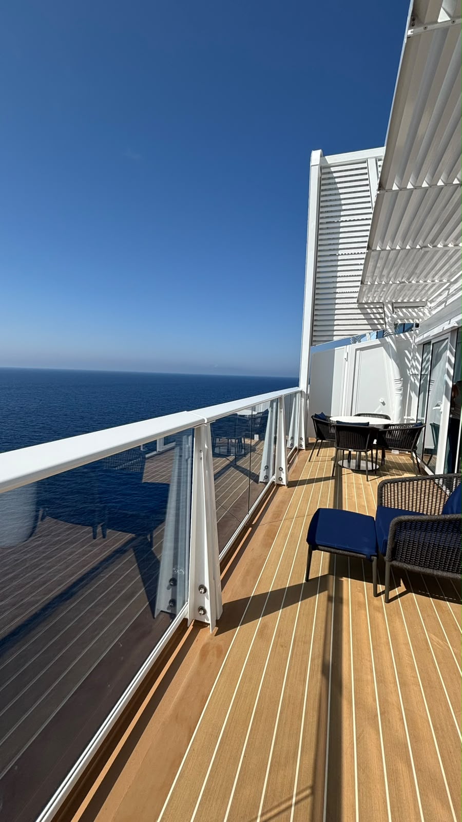 The balcony of the Royal Loft Suite. Photo: Matan Hetzroni
