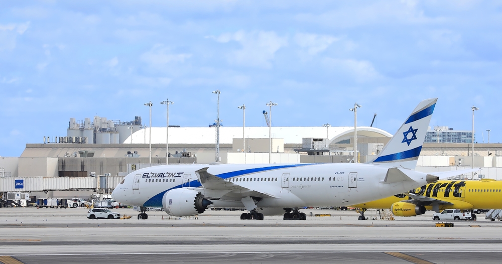 מטוס אל על ב- Fort Lauderdale